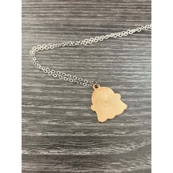 New! White & Gold GHOST Patch & Necklace - Halloween Two Piece Set - Picture 5 of 8